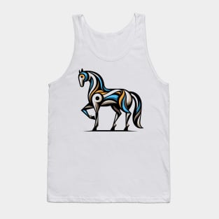 Horse illustration. Illustration of a horse in cubism style Tank Top